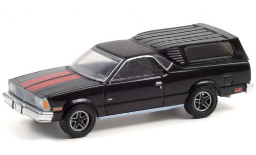 Diecast model cars Chevrolet El Camino SS black/red 1981 with Campingaufbau 1/64 Greenlight