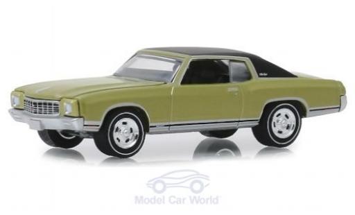Diecast model cars Chevrolet Monte Carlo SS 454 green/matt-black 1971 1/64 Greenlight