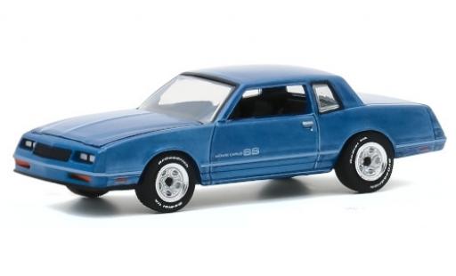 Diecast model cars Chevrolet Monte Carlo SS metallic blue 1984 Testfahrzeug 1/64 Greenlight