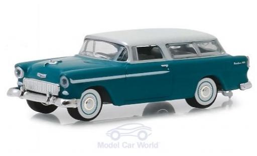 Diecast model cars Chevrolet Nomad Station Wagon turquoise/beige 1955 1/64 Greenlight
