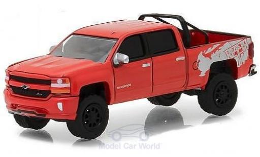 Diecast model cars Chevrolet Silverado pickup 1500 red 2018 1/64 Greenlight
