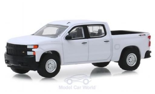 Diecast model cars Chevrolet Silverado pickup 1500 white 2019 1/64 Greenlight