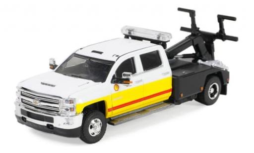 Diecast model cars Chevrolet Silverado wrecker HD 3500 Dually S Oil 2017 1/64 Greenlight