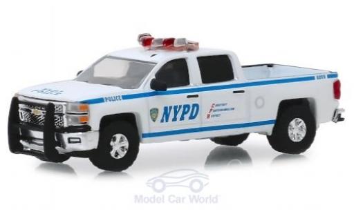 Diecast model cars Chevrolet Silverado police red/Dekor NYPD - New York Department 2019 1/64 Greenlight