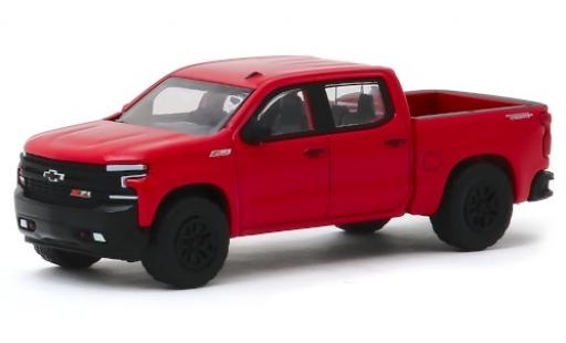 Diecast model cars Chevrolet Silverado pickup Trail Boss red 2019 1/64 Greenlight
