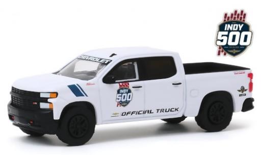 Diecast model cars Chevrolet Silverado pickup Trail Boss Z71 Indy 500 2019 103rd Running of the Indianapolis 500 Mile Race Official Truck 1/64 Greenlight