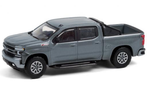 Diecast model cars Chevrolet Silverado pickup Z71 metallic grey 2020 1/64 Greenlight