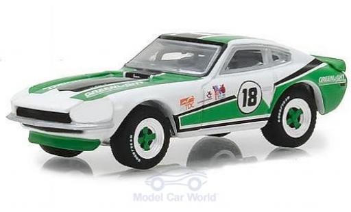 Diecast model cars Datsun 240Z course green/white No.18 GreenLight Racing Team 1970 1/64 Greenlight