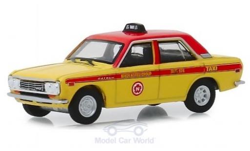 Diecast model cars Datsun 510 Sedan 4-Door Nihon Kotsu Group - Taxi 1970 1/64 Greenlight