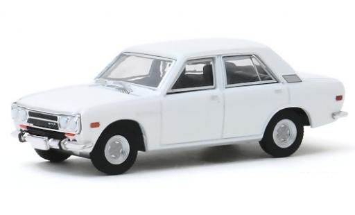 Diecast model cars Datsun 510 Sedan 4-Door white 1972 1/64 Greenlight