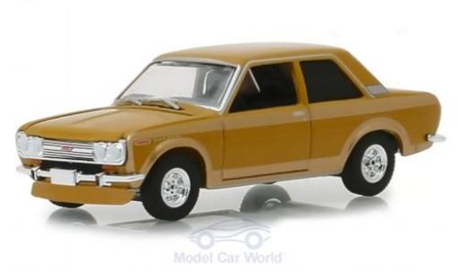 Diecast model cars Datsun 510 Sedan beige 1968 1/64 Greenlight