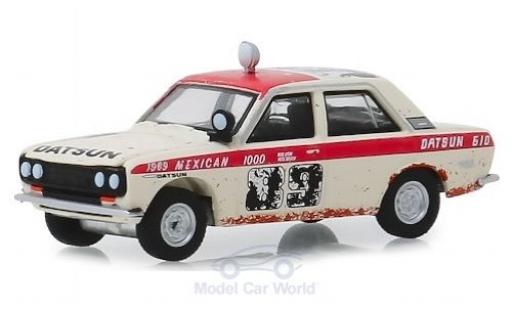 Diecast model cars Datsun 510 BRE No.89 Baja 1000 1969 1/64 Greenlight