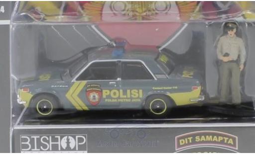 Diecast model cars Datsun 510 police Polisi - Dit Samapta - Korps Sabhara with Figur Indonesien 1/64 Greenlight