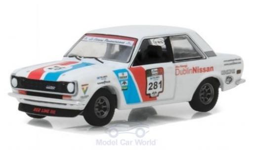 Diecast model cars Datsun 510 course Rally white 1972 1/64 Greenlight