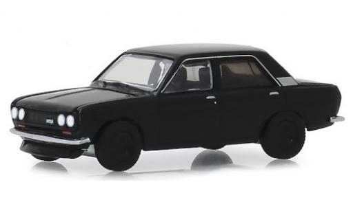 Diecast model cars Datsun 510 Sedan black 1970 1/64 Greenlight