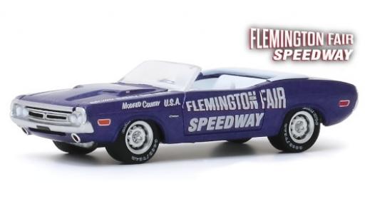 Diecast model cars Dodge Challenger Cabriolet Convertible metallic purple/Dekor Official Pace Car 1971 Flemington Fair Speedway 1/64 Greenlight