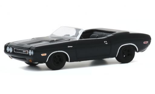 Diecast model cars Dodge Challenger Cabriolet R/T Convertible black/matt-black 1970 1/64 Greenlight