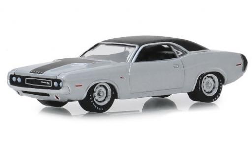 Diecast model cars Dodge Challenger R/T HEMI grey/matt-black 1970 1/64 Greenlight