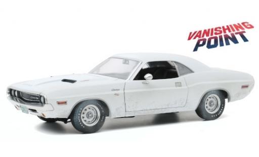 Diecast model cars Dodge Challenger R/T white Vanishing Point 1970 avec Witterungsspuren 1/18 Greenlight