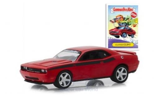 Diecast model cars Dodge Challenger Coupe red GarbagePailKids 2012 Clutch Clint 1/64 Greenlight