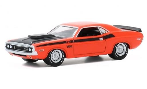 Diecast model cars Dodge Challenger T/A orange/matt-black 1970 50 Years 1/64 Greenlight