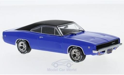 Diecast model cars Dodge Charger 1968 blue/matt-black Christine 1/43 Greenlight
