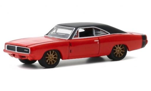 Diecast model cars Dodge Charger Coupe May-Hem metallic orange/matt-black 1969 1/64 Greenlight