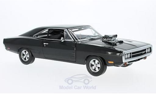 Diecast model cars Dodge Charger Coupe black Fast & Furious 2001 Doms 1970 1/18 Greenlight