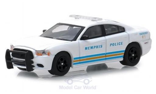 Diecast model cars Dodge Charger police white Memphis 2011 Pursuit 1/64 Greenlight