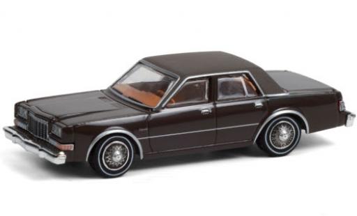 Diecast model cars Dodge Diplomat police brown/matt-grey Los Angeles County Sheriff 1982 Beverly Hills Cop II 1/64 Greenlight