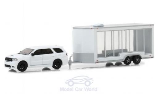 Diecast model cars Dodge Durango SUV white 2018 with Transportanh&Atilde;&curren;nger 1/64 Greenlight