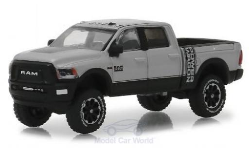 Diecast model cars Dodge RAM Power Wagon 2500 metallic grey/black 2018 1/64 Greenlight