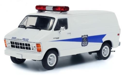 Diecast model cars Dodge RAM police B250 Van Indiana State 1980 1/43 Greenlight
