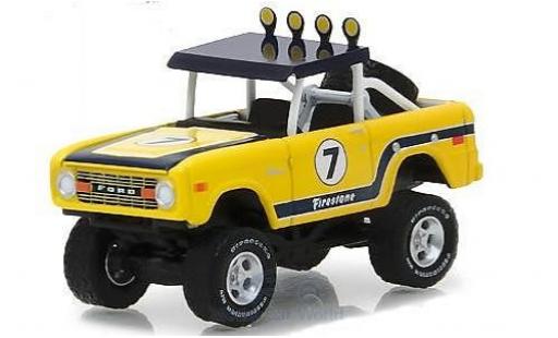 Diecast model cars Ford Bronco Baja yellow 1972 1/64 Greenlight