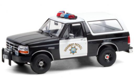 Diecast model cars Ford Bronco Police California Highway Patrol 1995 1/18 Greenlight