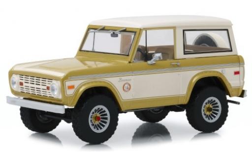 Diecast model cars Ford Bronco Wagon Colorado Gold Rush gold/beige 1976 1/18 Greenlight