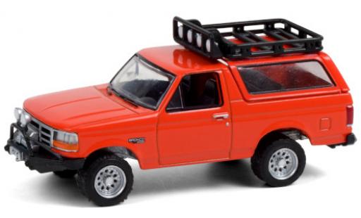 Diecast model cars Ford Bronco Wagon orange 1995 roof abnehmbar 1/64 Greenlight