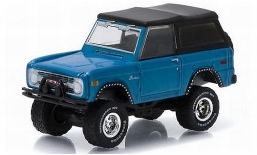 Diecast model cars Ford Bronco Wagon metallic blue 1975 All-Terrain Series 2 1/64 Greenlight