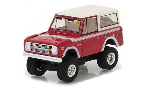 Diecast model cars Ford Bronco Wagon red/white 1975 1/64 Greenlight