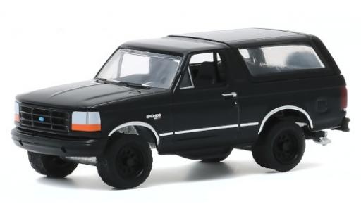 Diecast model cars Ford Bronco Wagon black 1994 1/64 Greenlight