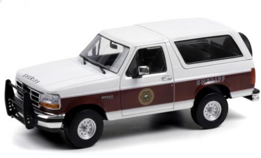 Diecast model cars Ford Bronco XLT Absaroka County Sheriff 1994 1/18 Greenlight