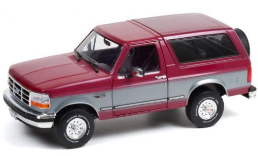 Diecast model cars Ford Bronco XLT red/grey 1996 1/18 Greenlight