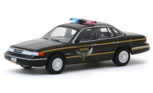 Diecast model cars Ford Crown Police Interceptor Victoria Ohio State Highway Patrol 1995 1/64 Greenlight