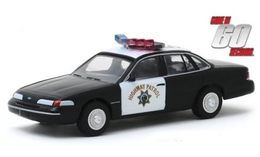 Diecast model cars Ford Crown Police Interceptor Victoria California Highway Patrol 1992 Gone in 60 Seconds 1/64 Greenlight