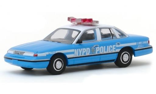 Diecast model cars Ford Crown Police Interceptor Victoria NYPD - New York City Department 1993 1/64 Greenlight