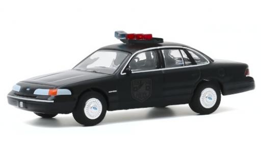 Diecast model cars Ford Crown Police Interceptor Victoria black/matt-black Black Bandit 1992 1/64 Greenlight