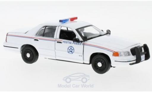 Diecast model cars Ford Crown Police Interceptor Victoria USPS white 2010 1/43 Greenlight