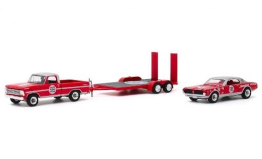 Diecast model cars Mercury Cougar Base 00 1967 avec Flachbettanh&Atilde;&curren;nger et Mercury Cougar No.98 D.Gurney 1/64 Greenlight