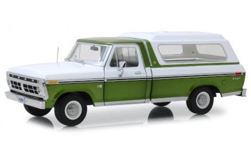 Diecast model cars Ford F-100 Pickup 00 metallic green/white 1976 avec d&Atilde;&copy;tachable Ladeabdeckung 1/18 Greenlight