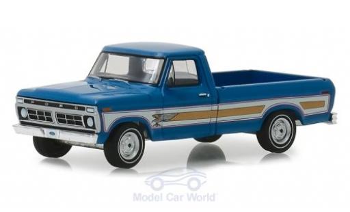 Diecast model cars Ford F-100 Pickup 00 Pick-Up blue 1976 1/64 Greenlight